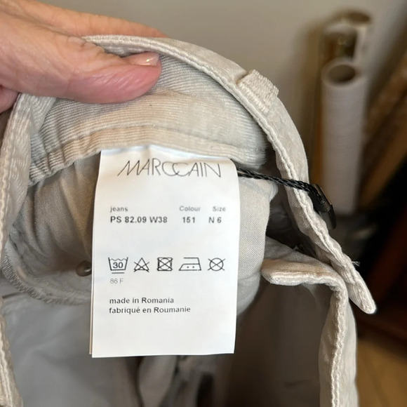 MARC CAIN SPORT CARGO WOMENS ZIPPER AT ANKLE VELVET MICRO CORDURY NEW WITH TAGS - Picture 12 of 14